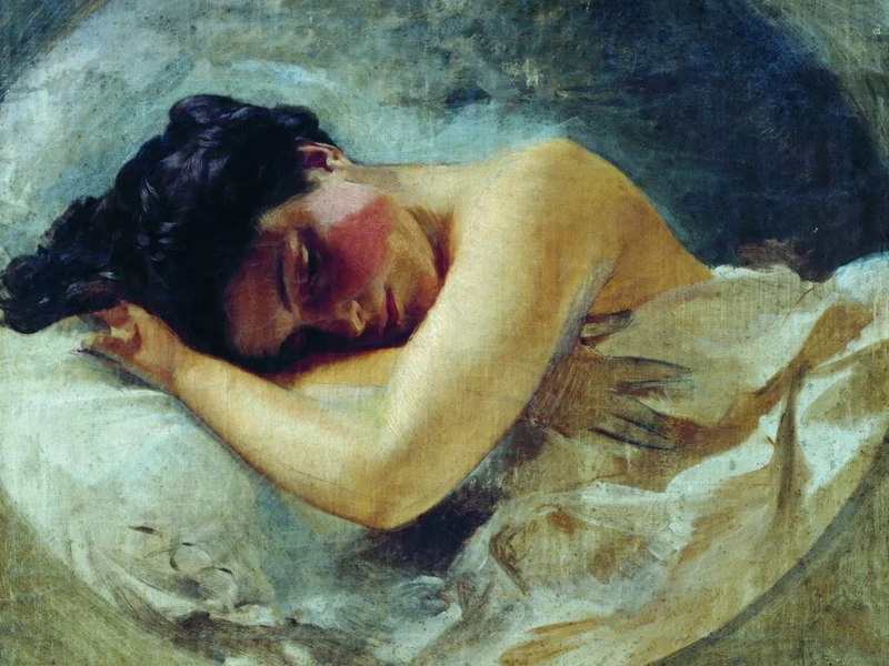 1822-Ivan Kuz'mič Makarov - Ragazza con la testa china. Studio